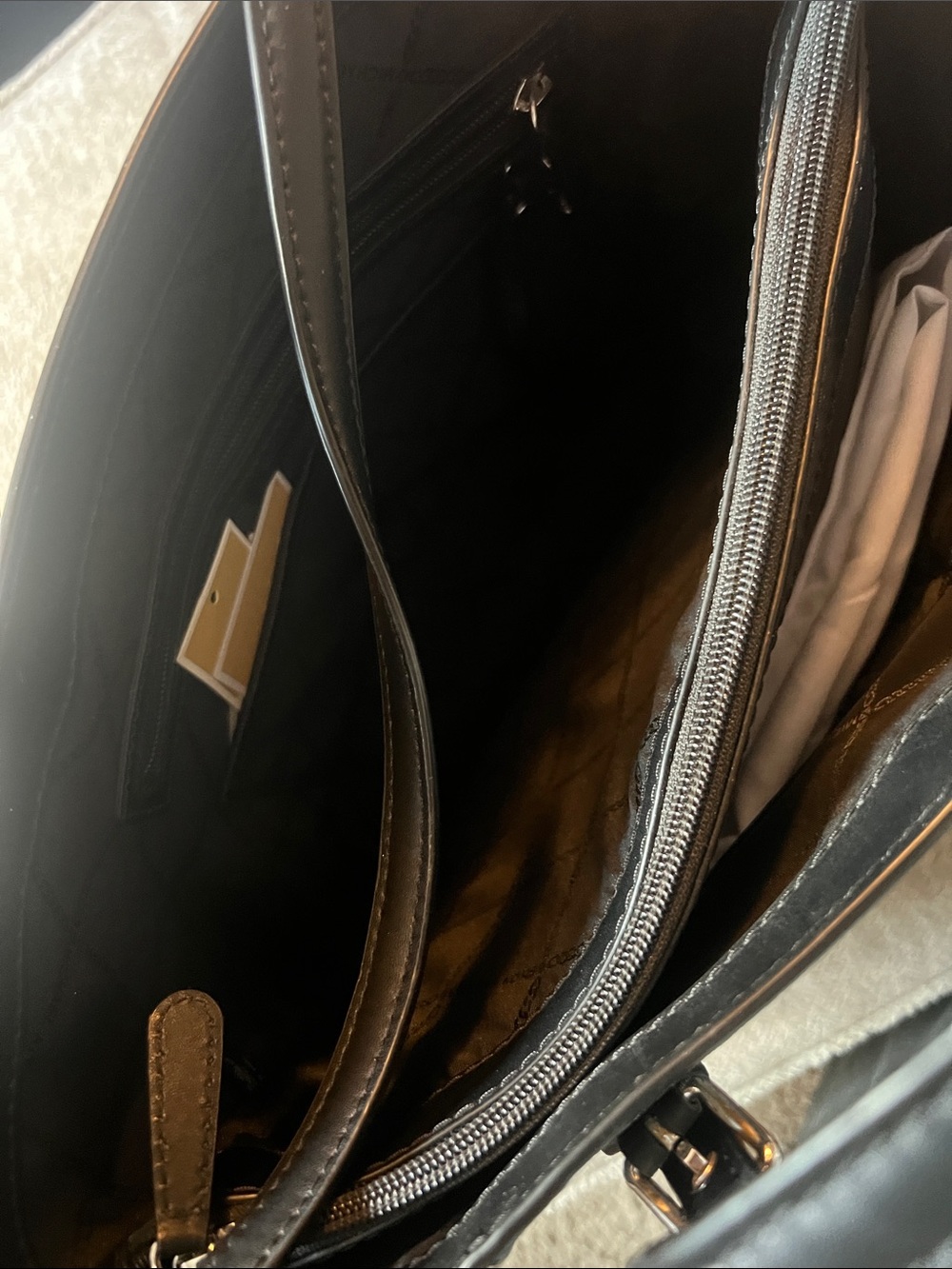 Michael Kors Black and Silver Voyager Signature Tote - Picture 3 of 10